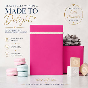 Persoonlijk roze cadeauverpakkings papier