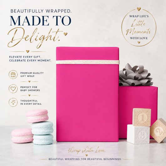 Persoonlijk roze cadeauverpakkings papier