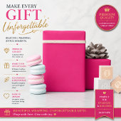 Persoonlijk roze cadeauverpakkings papier