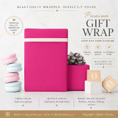Persoonlijk roze cadeauverpakkings papier
