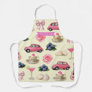Persoonlijk Roze Cocktail Lint met Coquette Charme Schort