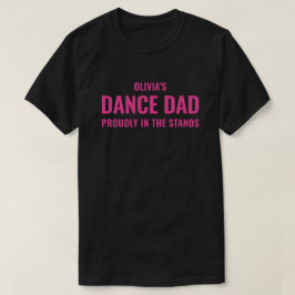 Persoonlijk roze dans vader cadeau voor mannen op  t-shirt