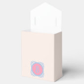 Persoonlijk roze en blauw  bedankdoosjes (Geopend)