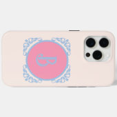 Persoonlijk roze en blauw  Case-Mate iPhone case (Achterkant (horizontaal))