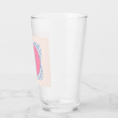 Persoonlijk roze en blauw glas (Links)