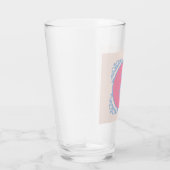Persoonlijk roze en blauw glas (Rechts)