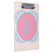 Persoonlijk roze en blauw klembord (Rechts)