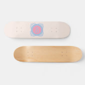 Persoonlijk roze en blauw  skateboard (Horizontaal)