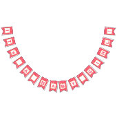 Persoonlijk roze en gouden hond vlaggetjes (Alle)