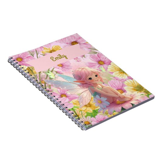 Persoonlijk Roze Fee Schrijf & Teken Verhaal Journ Notitieboek (Rechterzijde)