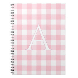 Persoonlijk roze geruit baby notitieboek