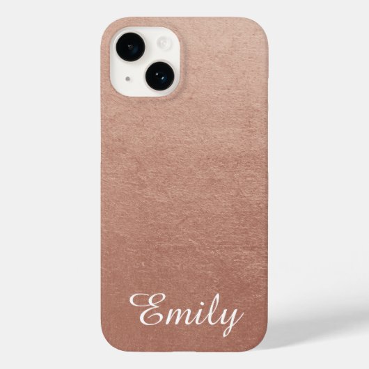 Persoonlijk roze gouden folie-foto-effect Case-Mate iPhone case (Achterkant)
