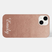 Persoonlijk roze gouden folie-foto-effect Case-Mate iPhone case (Achterkant (horizontaal))