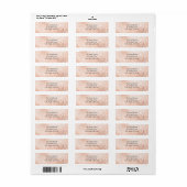 Persoonlijk roze gouden retouradres etiket (Full Sheet)