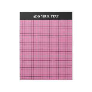 Persoonlijk Roze Groot Grafiekpapier Notitieblok