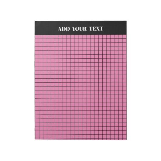 Persoonlijk Roze Groot Grafiekpapier Notitieblok (Linkerzijde)