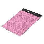 Persoonlijk Roze Groot Grafiekpapier Notitieblok (Schuin)