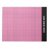 Persoonlijk Roze Groot Grafiekpapier Notitieblok (Voorkant)