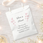 Persoonlijk Roze Hart Liefde Is Zoet Bruiloft Bedankzakje (Geknipt)