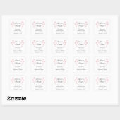 Persoonlijk Roze Hart Liefde Is Zoet Bruiloft Vierkante Sticker (Vel)