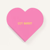 Persoonlijk Roze Hart Notitieboek (Voorkant)