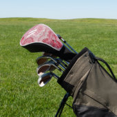 Persoonlijk Roze Initiaal Monogram Golfheadcover (Insitu)