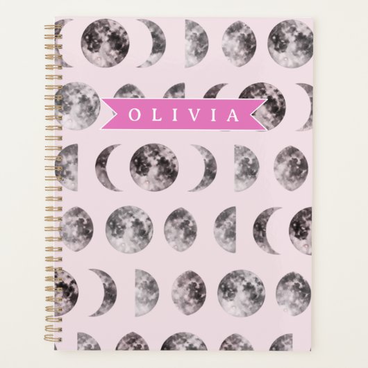 Persoonlijk Roze Kat Motief Cadeau Kat Liefhebber Planner (Voorkant)