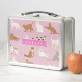 Persoonlijk Roze Kattendessin Geschenk Kat Liefheb (In situ)