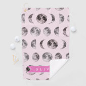Persoonlijk Roze Kattendessin Geschenk Kat Liefheb Golfhanddoek (Insitu)