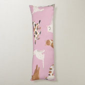 Persoonlijk Roze Kattendessin Geschenk Kat Liefheb Lichaamskussen (Achterkant (Verticaal))