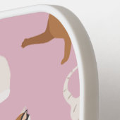 Persoonlijk Roze Kattendessin Geschenk Kat Liefheb Pickleball Paddle (Links Detail)