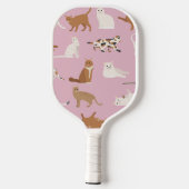 Persoonlijk Roze Kattendessin Geschenk Kat Liefheb Pickleball Paddle (Achterkant)