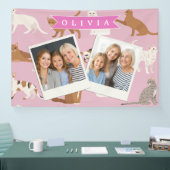 Persoonlijk Roze Kattendessin Geschenk Kat Liefheb Spandoek (Beurs)