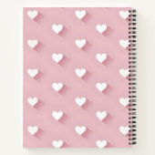 Persoonlijk Roze Kawaii Zachte Hart Notitieboek (Achterkant)