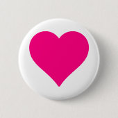 Persoonlijk roze liefdeshart ronde button 5,7 cm (Voorkant)