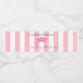 Persoonlijk roze meisjes afstuderen waterfles etiket (Enkel label)