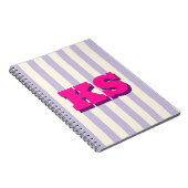 Persoonlijk Roze Monogram, Aangepaste Initialen Notitieboek (Rechterzijde)