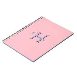 Persoonlijk Roze Monogram Eerste Letter en Naam Notitieboek