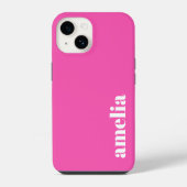 Persoonlijk Roze Monogram iPhone Hoesje (Achterkant)