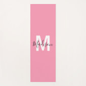 Persoonlijk Roze Monogram Yogamat (Voorkant)