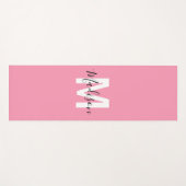 Persoonlijk Roze Monogram Yogamat (Voorkant (horizontaal))