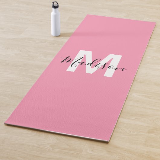 Persoonlijk Roze Monogram Yogamat (In situ)