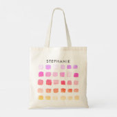 Persoonlijk Roze Patroon Tote Bag (Achterkant)