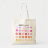 Persoonlijk Roze Patroon Tote Bag (Voorkant)