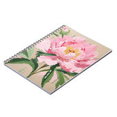 Persoonlijk Roze Pioen Bloem Notitieboek (Linkerzijde)