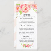 Persoonlijk roze pony Wedding Menu (Voorkant / Achterkant)