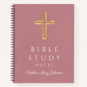 Persoonlijk Roze Religieus Kruis Notitieboek (Voorkant)