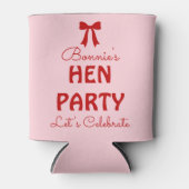 Persoonlijk Roze & Rode Hen Party Weekend Blikjeskoeler (Voorkant)