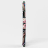Persoonlijk roze rood turquoise blauw bloemmotief Case-Mate iPhone case (Achterkant/rechts)