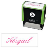 Persoonlijk Roze Script Naam Zelfinktende Stempel (In situ)